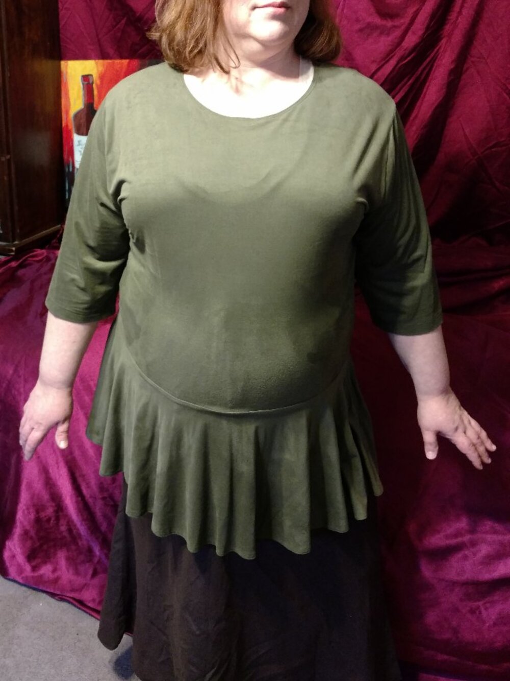 City Park Runway Green Tunic 5XL